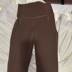 Brown Lulu Lemon flared leggings